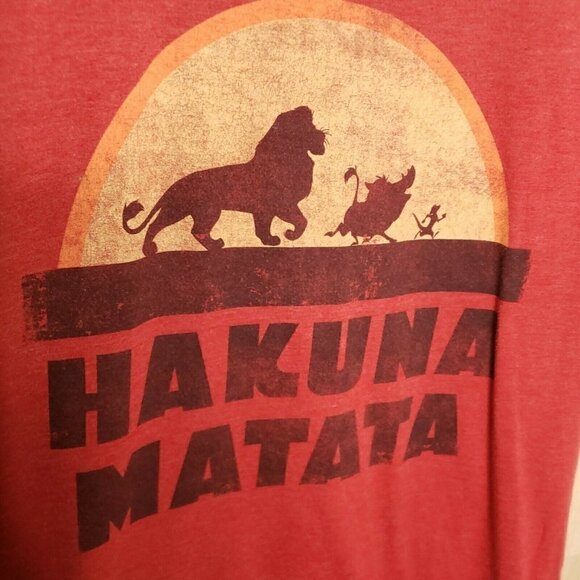 Disney Mens Lion King Short Shirt Red Medium - Picture 3 of 4